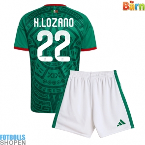 Billiga Mexiko Hirving Lozano #22 Hemmatröja Barn VM 2026 Kortärmad (+ Korta byxor)